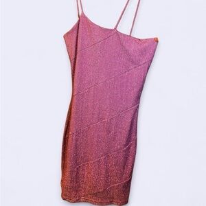 Princess Polly Pink Glitter Mini Dress